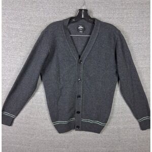Harry Potter Sweater Small Gray Cardigan Scotland‎ Wool Blend Hogwarts Preppy